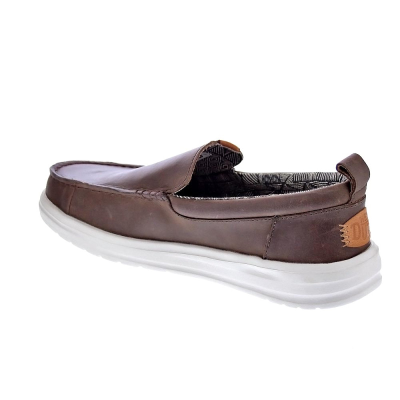 Mocasines Hey Dude zapatos Hombre modelo Wally Grip Marrón 