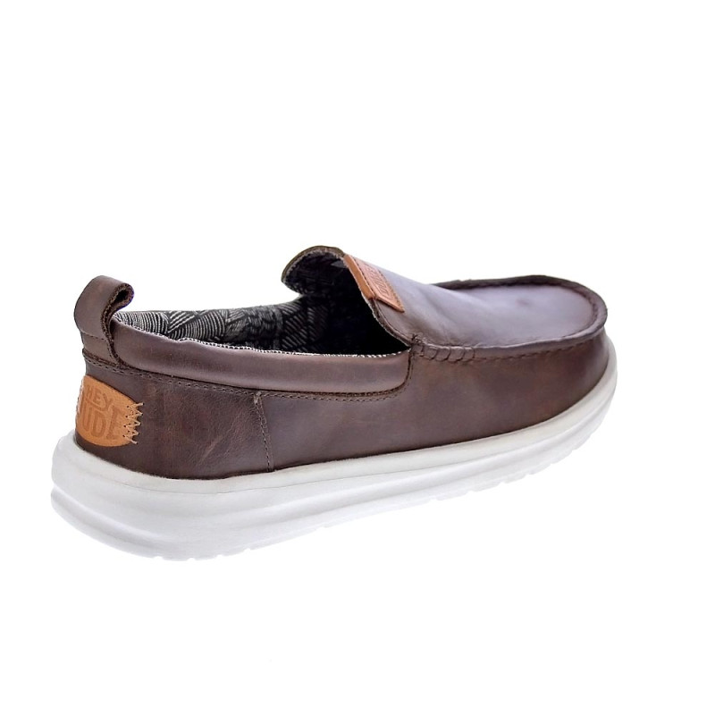 Mocasines Hey Dude zapatos Hombre modelo Wally Grip Marrón 