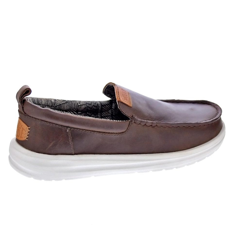 Mocasines Hey Dude zapatos Hombre modelo Wally Grip Marrón 