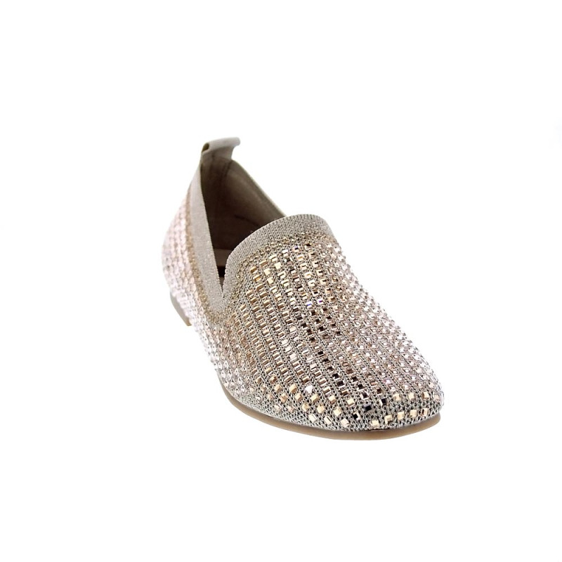 Mocasines La Strada zapatos Mujer modelo 2001004 Oro 