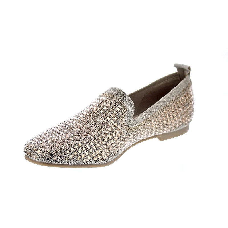 Mocasines La Strada zapatos Mujer modelo 2001004 Oro 