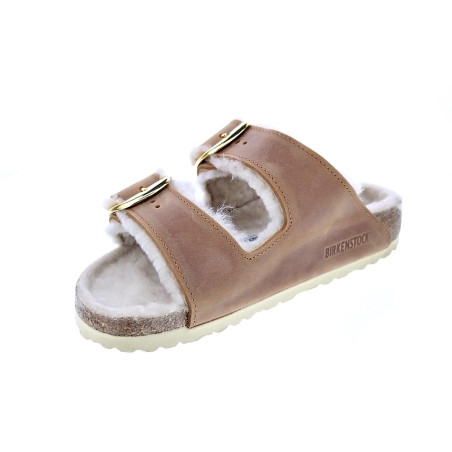 Sandalias Birkenstock zapatos Mujer modelo Arizona Big Buckle Marrón 