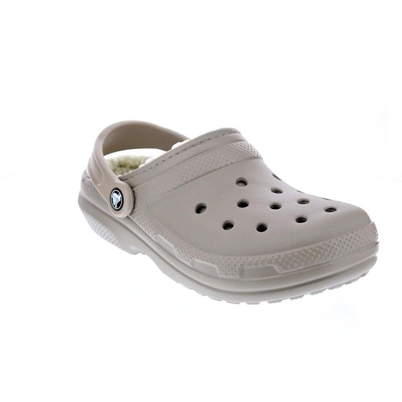 Zuecos Crocs zapatos Mujer modelo Classic Lined Marrón 