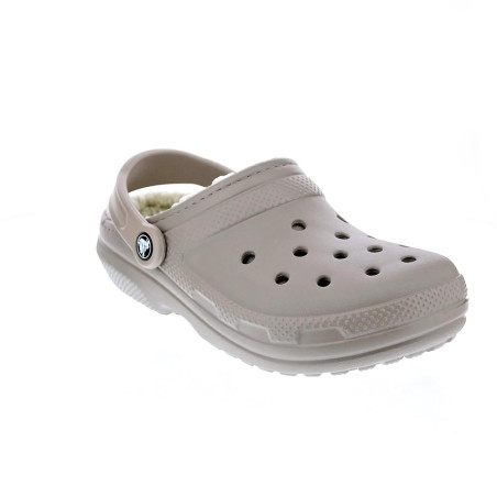 Zuecos Crocs zapatos Mujer modelo Classic Lined Marrón 