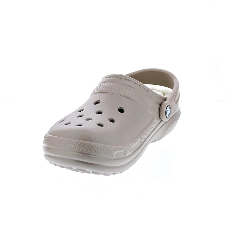 Zuecos Crocs zapatos Mujer modelo Classic Lined Marrón 