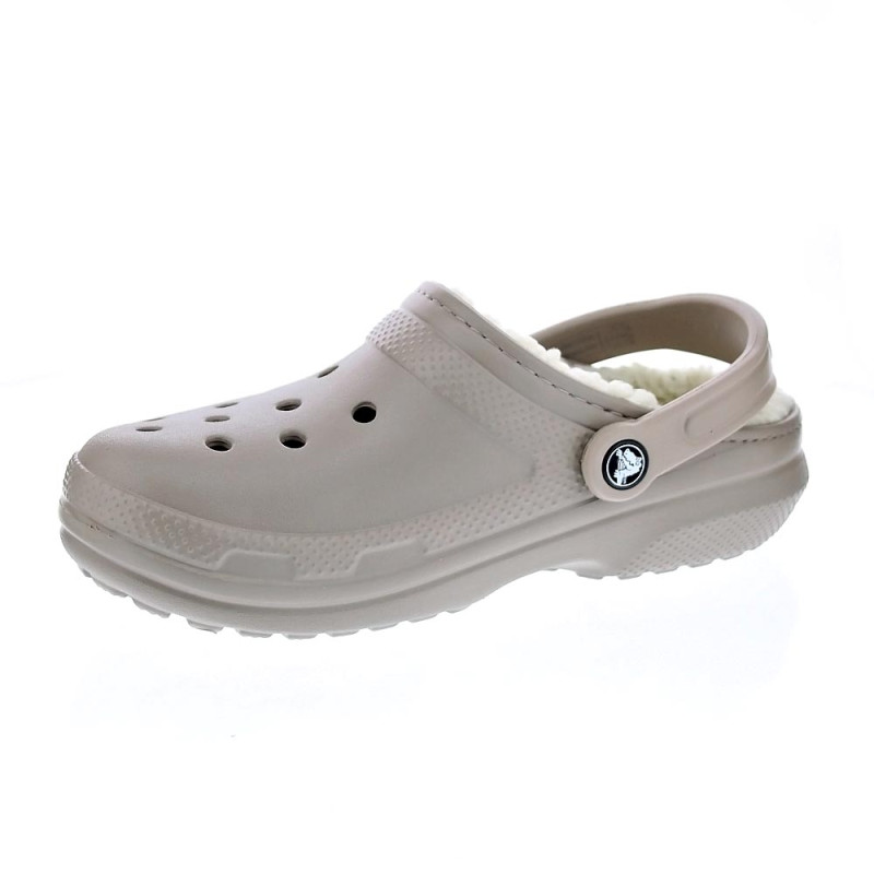 Zuecos Crocs zapatos Mujer modelo Classic Lined Marrón 