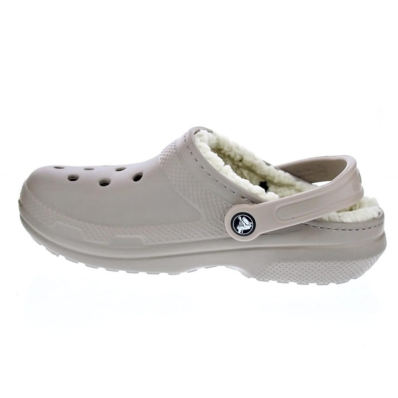 Zuecos Crocs zapatos Mujer modelo Classic Lined Marrón 