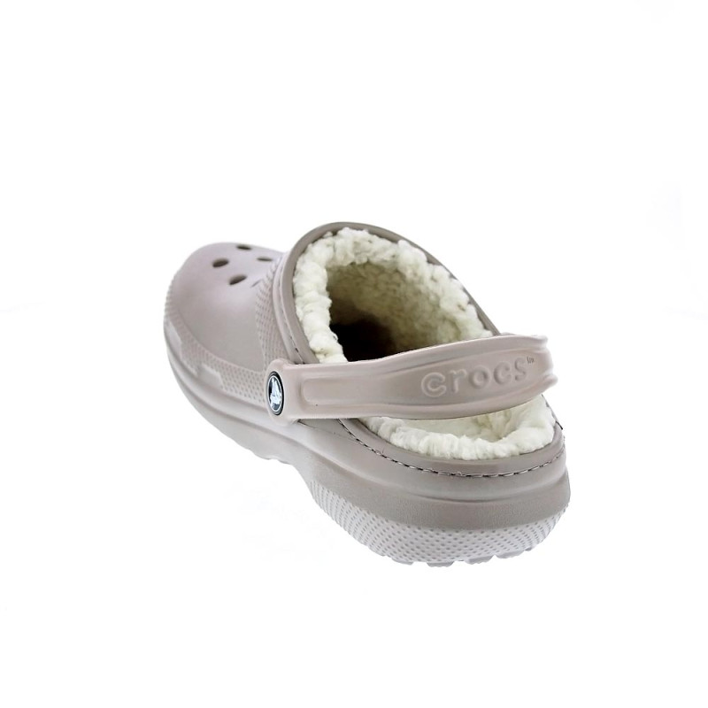 Zuecos Crocs zapatos Mujer modelo Classic Lined Marrón 