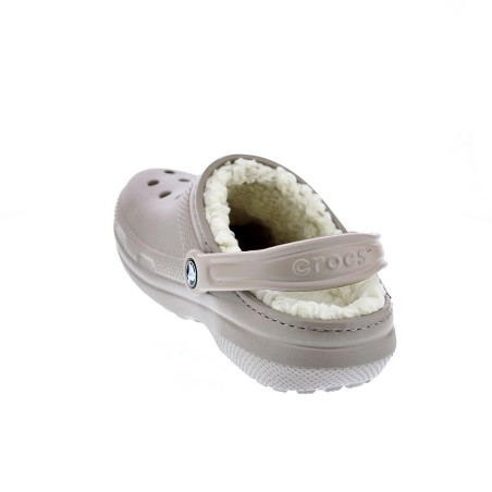 Zuecos Crocs zapatos Mujer modelo Classic Lined Marrón 