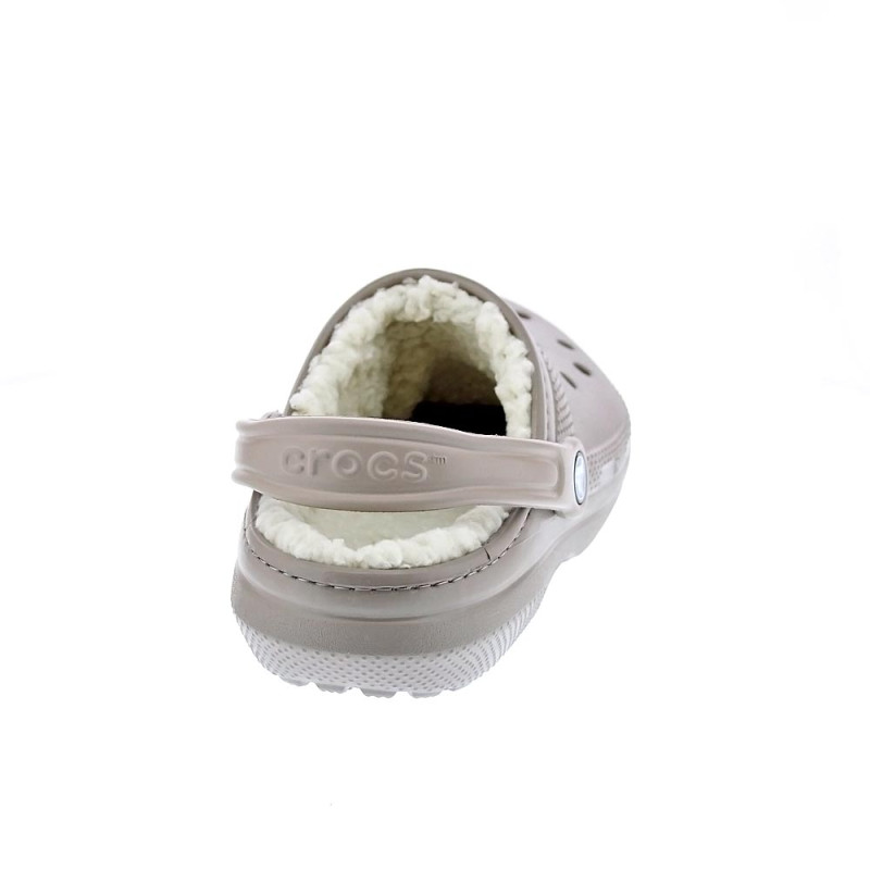 Zuecos Crocs zapatos Mujer modelo Classic Lined Marrón 