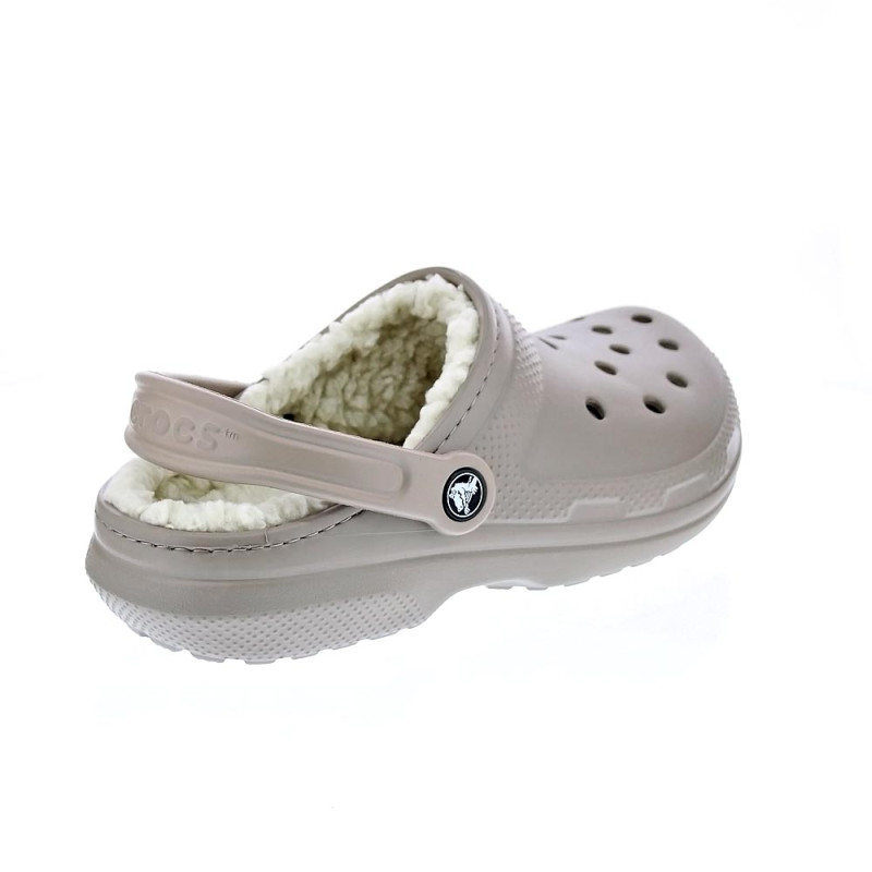 Zuecos Crocs zapatos Mujer modelo Classic Lined Marrón 