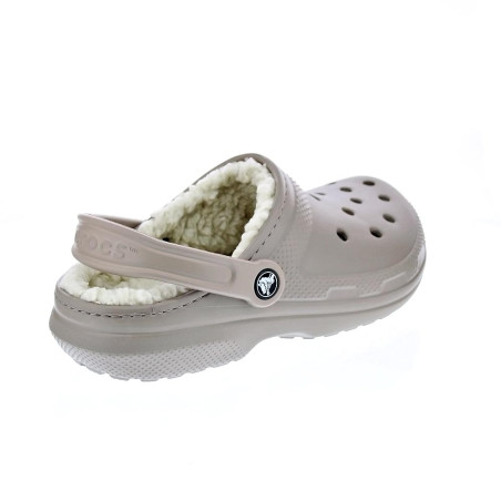 Zuecos Crocs zapatos Mujer modelo Classic Lined Marrón 