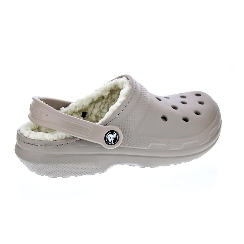 Zuecos Crocs zapatos Mujer modelo Classic Lined Marrón 