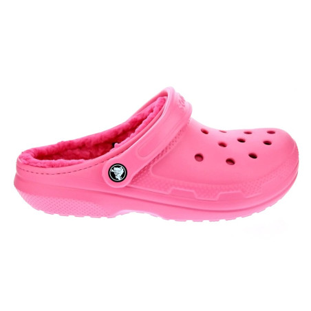 Zuecos Crocs zapatos Mujer modelo Classic Lined Rosa 