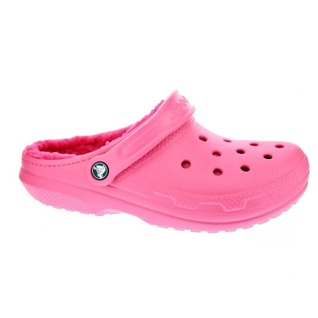 Zuecos Crocs zapatos Mujer modelo Classic Lined Rosa 