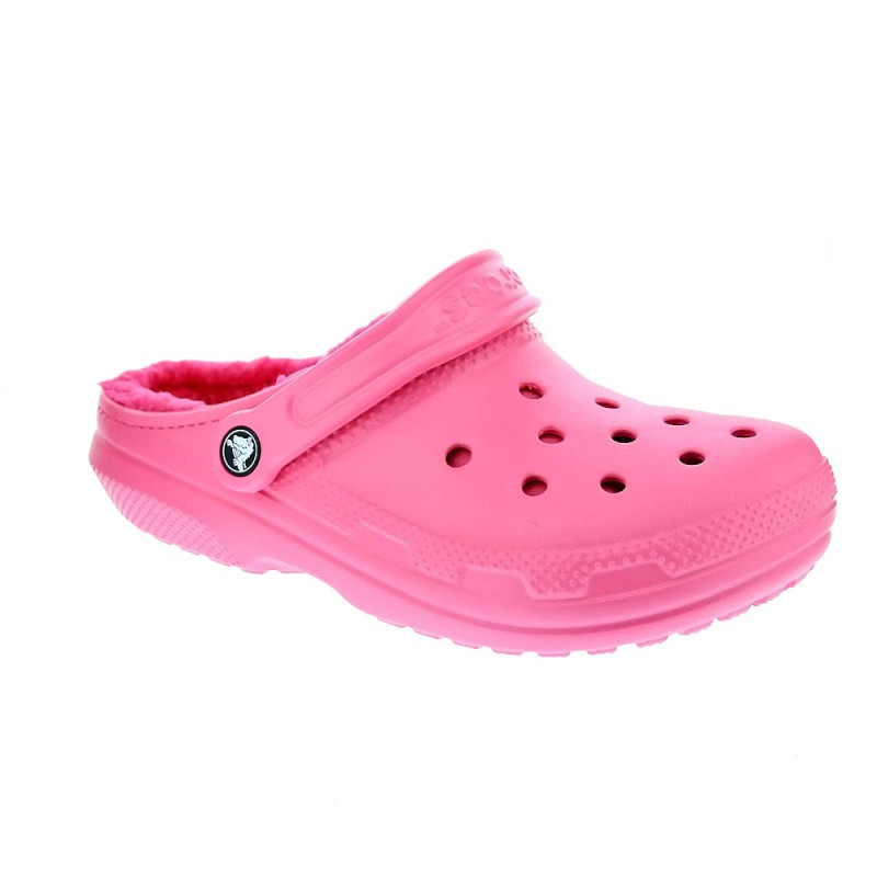 Zuecos Crocs zapatos Mujer modelo Classic Lined Rosa 