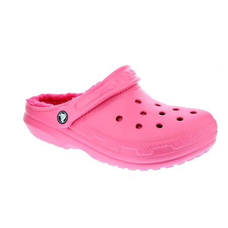 Zuecos Crocs zapatos Mujer modelo Classic Lined Rosa 