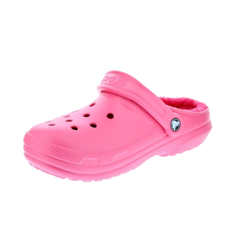 Zuecos Crocs zapatos Mujer modelo Classic Lined Rosa 