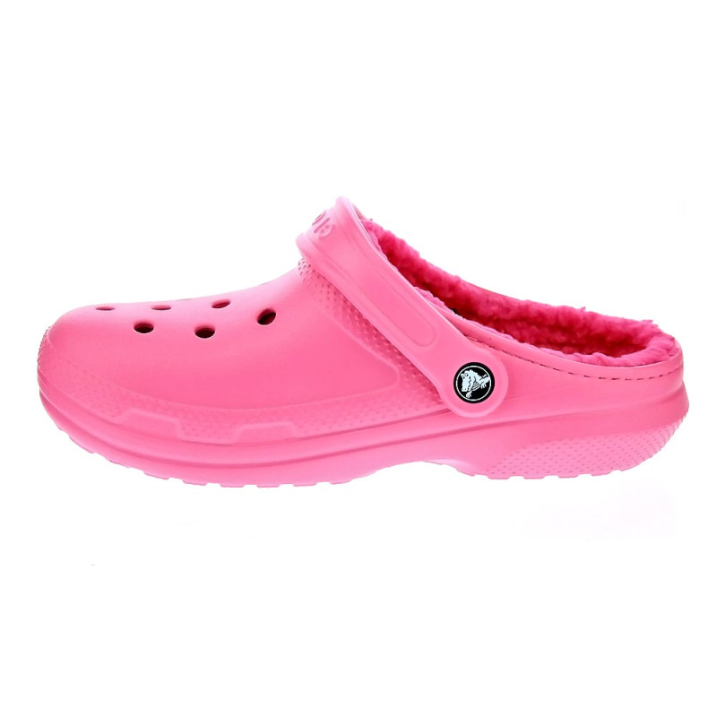 Zuecos Crocs zapatos Mujer modelo Classic Lined Rosa 