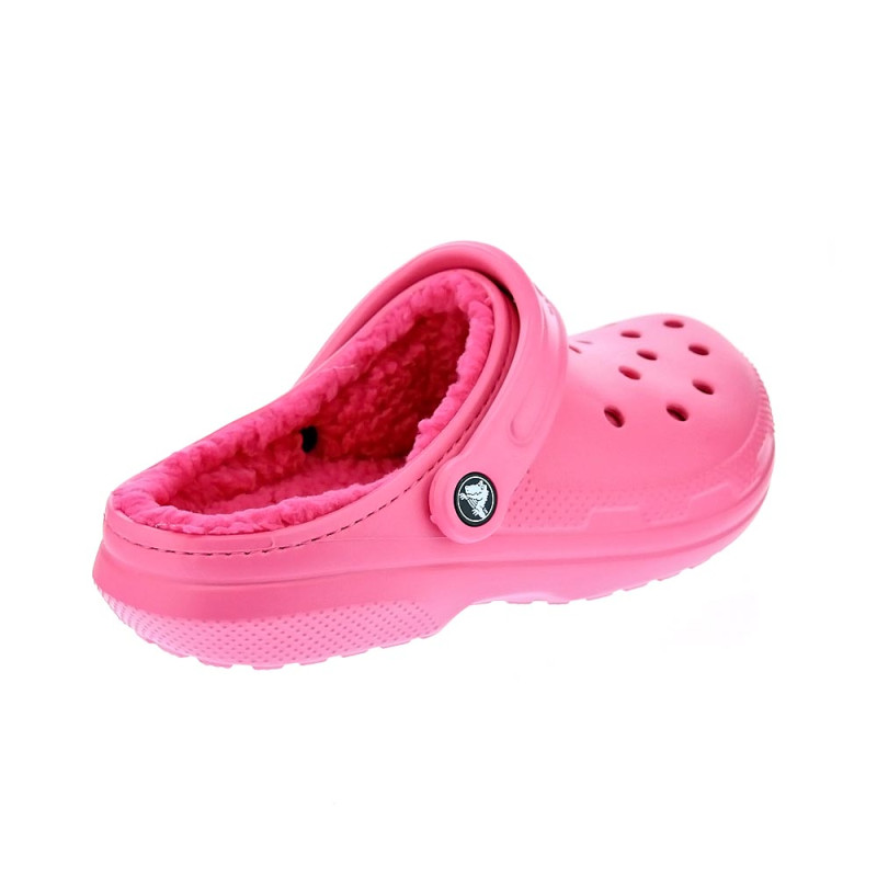 Zuecos Crocs zapatos Mujer modelo Classic Lined Rosa 