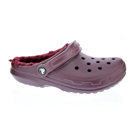 Zuecos Crocs zapatos Mujer modelo Classic Lined Rojo 