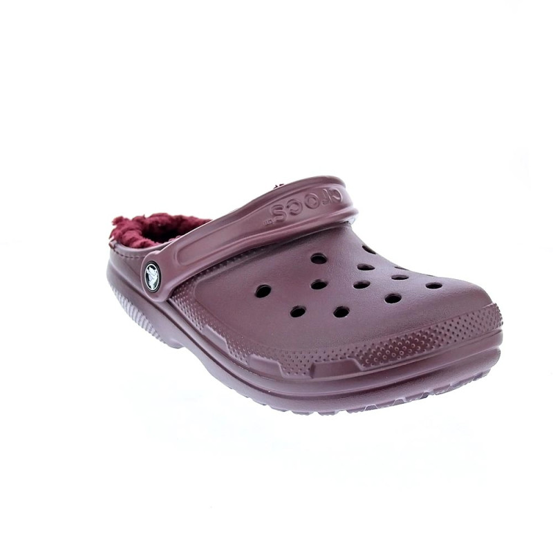 Zuecos Crocs zapatos Mujer modelo Classic Lined Rojo 