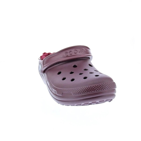Zuecos Crocs zapatos Mujer modelo Classic Lined Rojo 