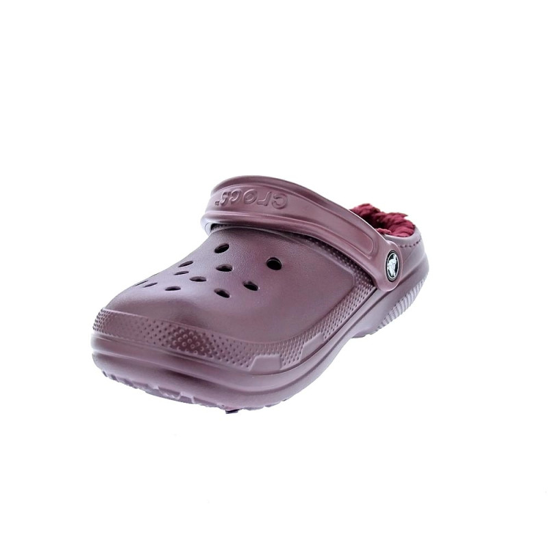Zuecos Crocs zapatos Mujer modelo Classic Lined Rojo 