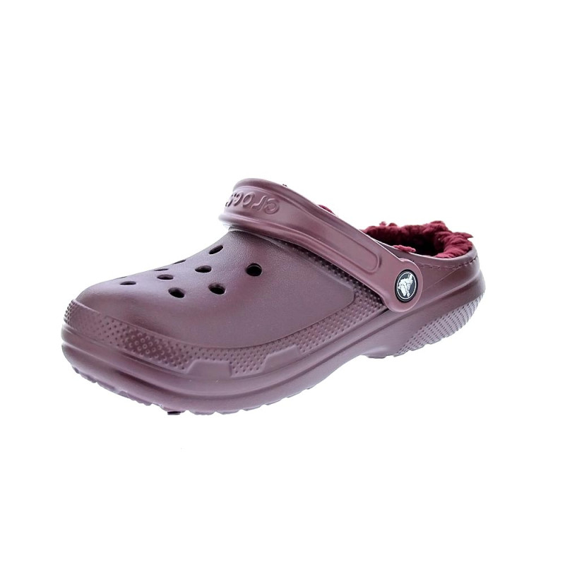 Zuecos Crocs zapatos Mujer modelo Classic Lined Rojo 