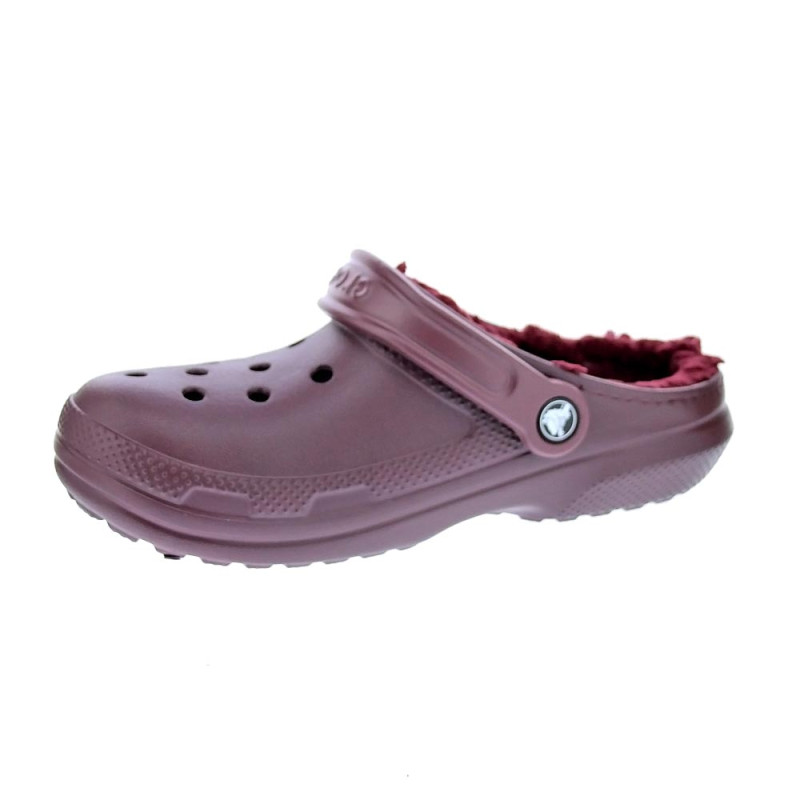 Zuecos Crocs zapatos Mujer modelo Classic Lined Rojo 