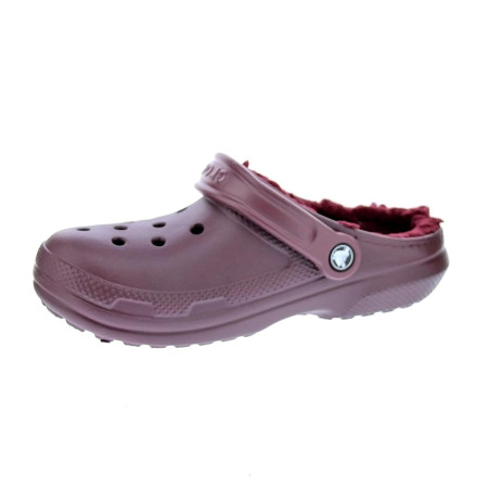 Zuecos Crocs zapatos Mujer modelo Classic Lined Rojo 