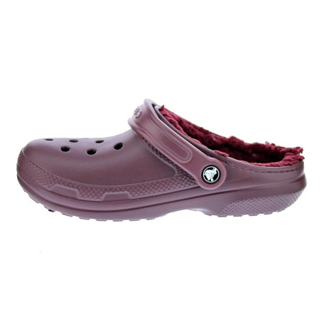 Zuecos Crocs zapatos Mujer modelo Classic Lined Rojo 