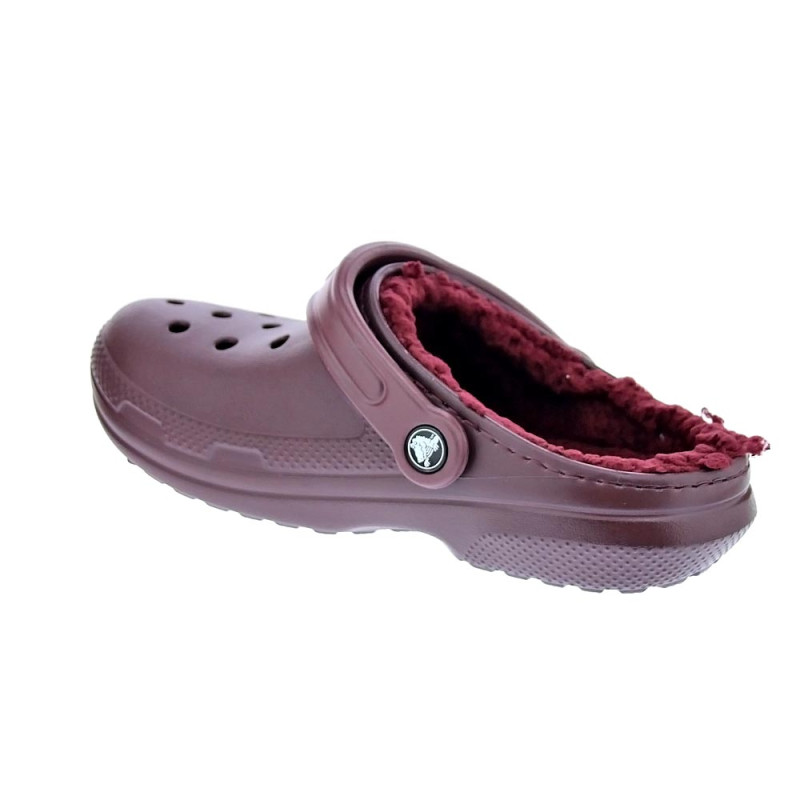 Zuecos Crocs zapatos Mujer modelo Classic Lined Rojo 