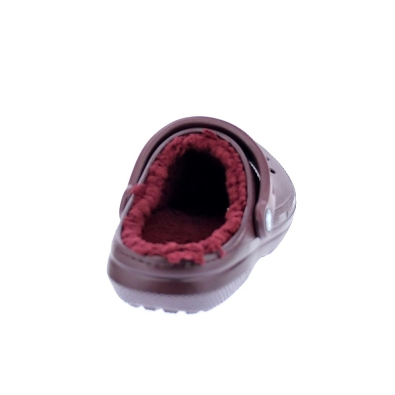 Zuecos Crocs zapatos Mujer modelo Classic Lined Rojo 