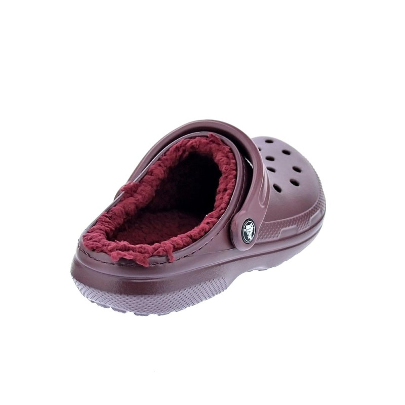 Zuecos Crocs zapatos Mujer modelo Classic Lined Rojo 