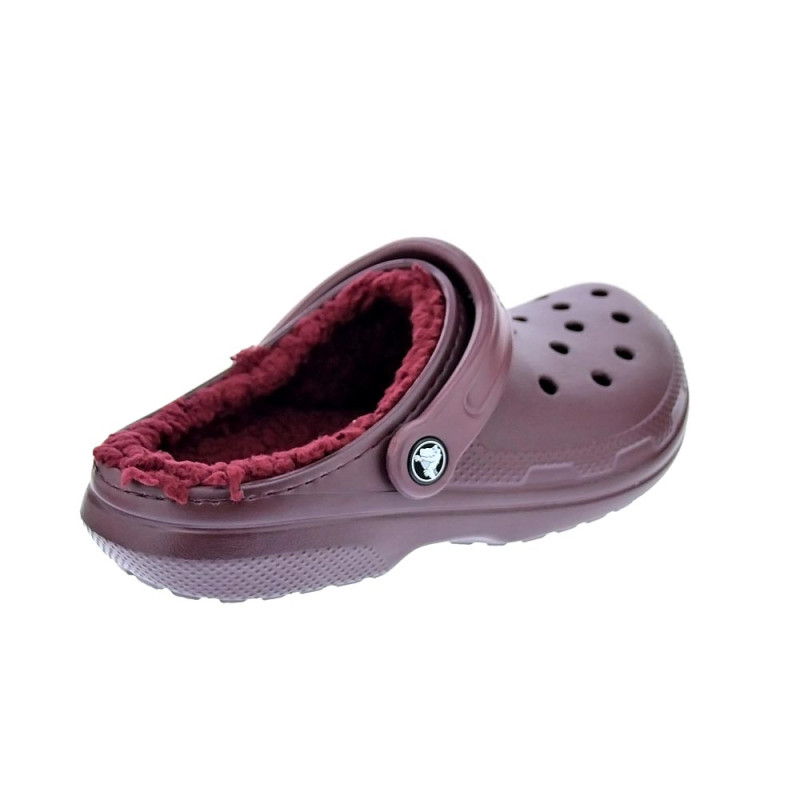 Zuecos Crocs zapatos Mujer modelo Classic Lined Rojo 