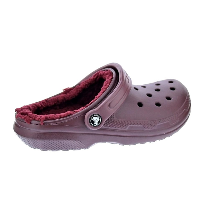 Zuecos Crocs zapatos Mujer modelo Classic Lined Rojo 