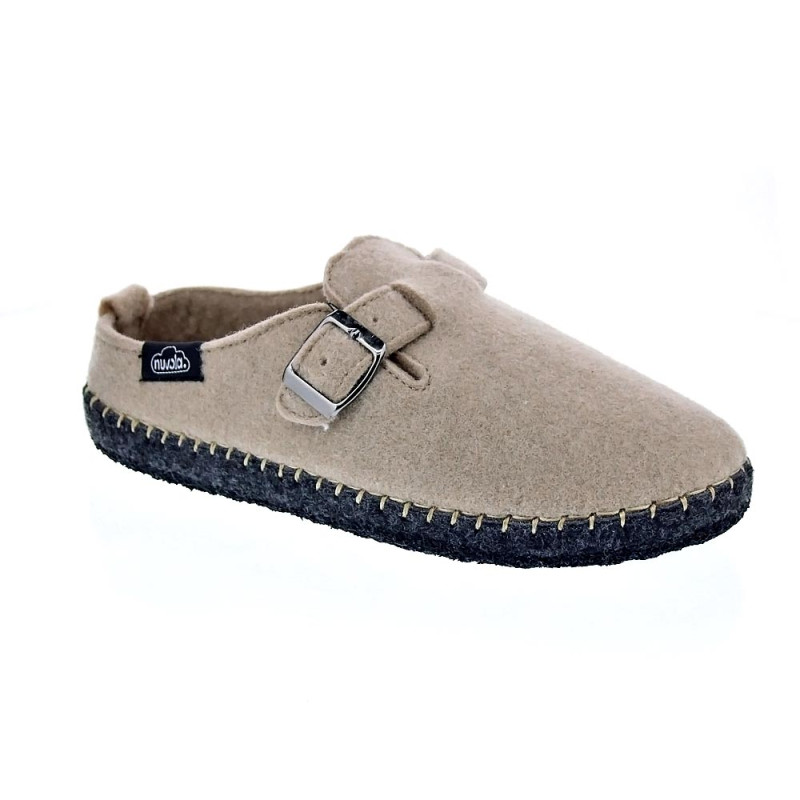 Pantuflas Nuvola zapatos Mujer modelo Zueco Belt Beige 