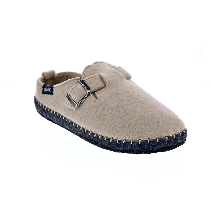 Pantuflas Nuvola zapatos Mujer modelo Zueco Belt Beige 