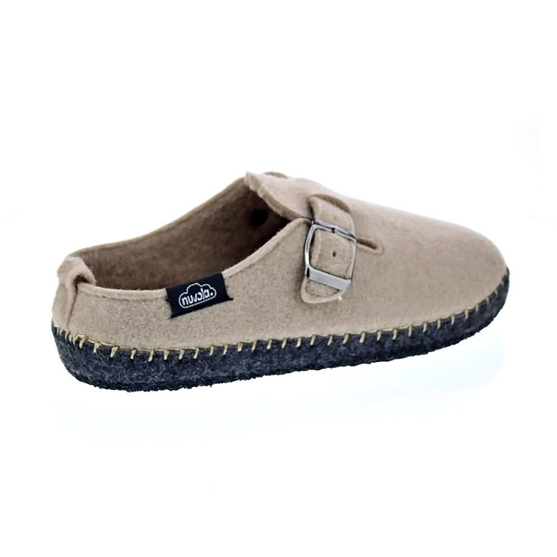 Pantuflas Nuvola zapatos Mujer modelo Zueco Belt Beige 