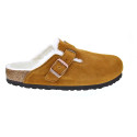 Zuecos Birkenstock zapatos Mujer modelo Suede Leather Marrón 