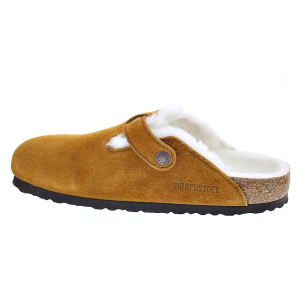 Zuecos Birkenstock zapatos Mujer modelo Suede Leather Marrón 