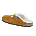Zuecos Birkenstock zapatos Mujer modelo Suede Leather Marrón 