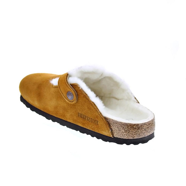 Zuecos Birkenstock zapatos Mujer modelo Suede Leather Marrón 