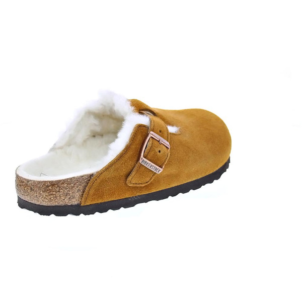 Zuecos Birkenstock zapatos Mujer modelo Suede Leather Marrón 