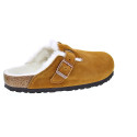 Zuecos Birkenstock zapatos Mujer modelo Suede Leather Marrón 