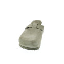 Zuecos Birkenstock zapatos Mujer modelo Suede Leather Verde 
