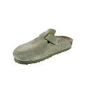 Zuecos Birkenstock zapatos Mujer modelo Suede Leather Verde 
