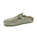 Zuecos Birkenstock zapatos Mujer modelo Suede Leather Verde 