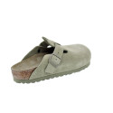 Zuecos Birkenstock zapatos Mujer modelo Suede Leather Verde 